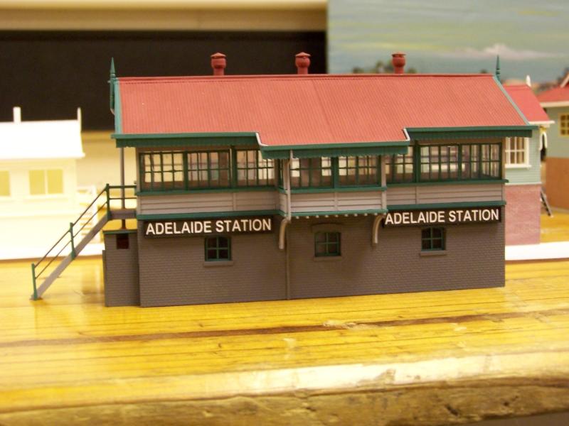 Half relief Adelaide  Station signal cabin scratchbuilt by G